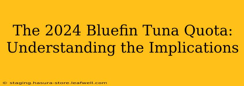 The 2024 Bluefin Tuna Quota:  Understanding the Implications