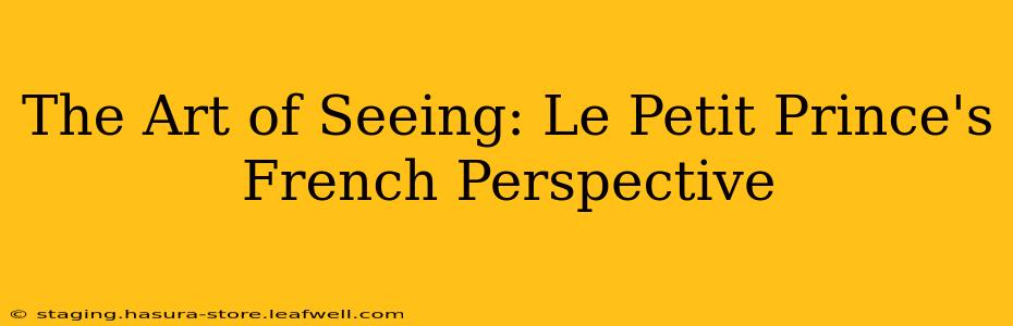 The Art of Seeing: Le Petit Prince's French Perspective