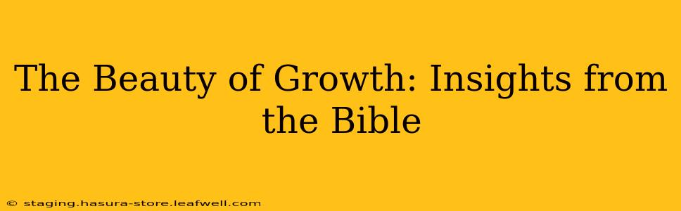The Beauty of Growth: Insights from the Bible