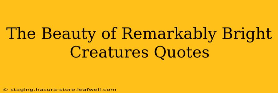 The Beauty of Remarkably Bright Creatures Quotes