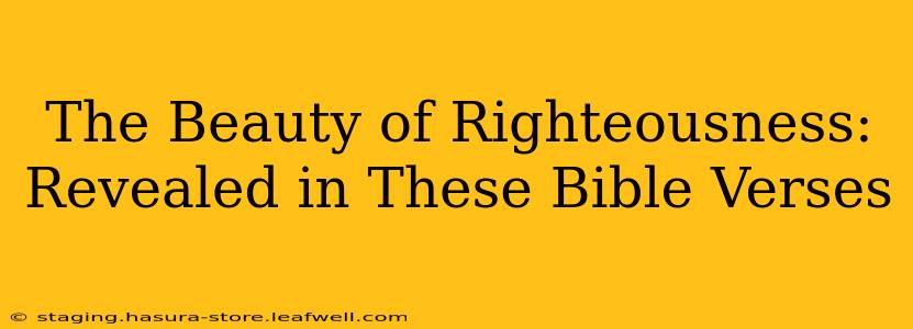 The Beauty of Righteousness: Revealed in These Bible Verses