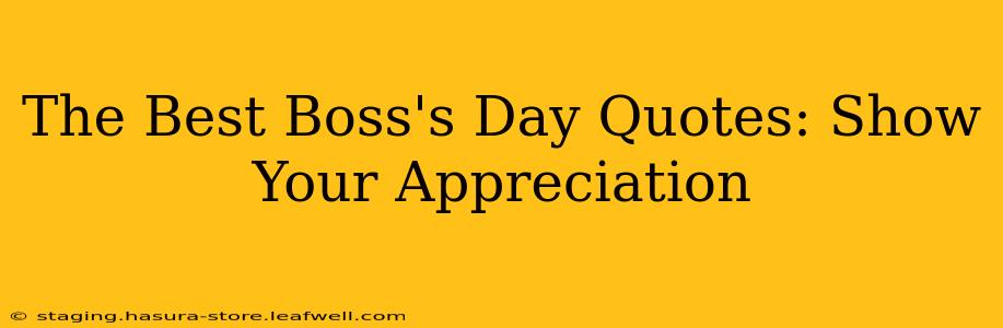 The Best Boss's Day Quotes: Show Your Appreciation