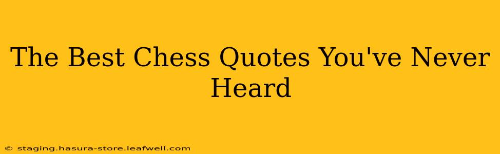 The Best Chess Quotes You've Never Heard