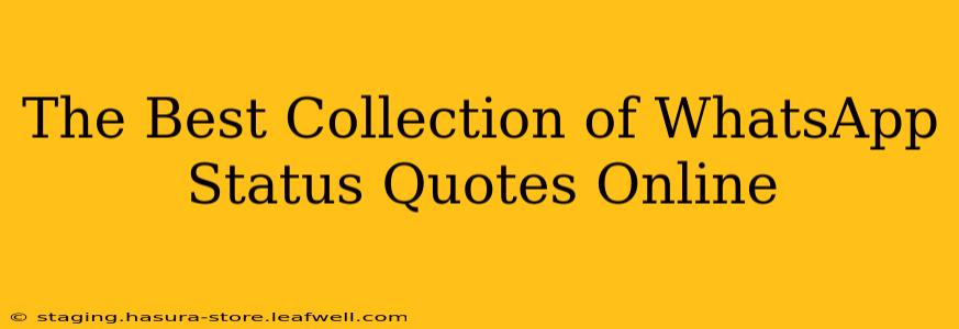 The Best Collection of WhatsApp Status Quotes Online