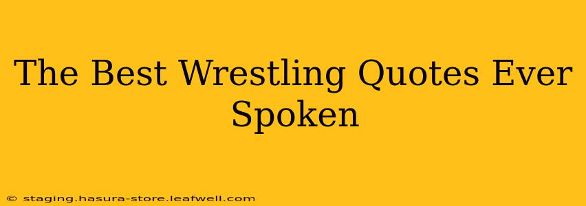 The Best Wrestling Quotes Ever Spoken