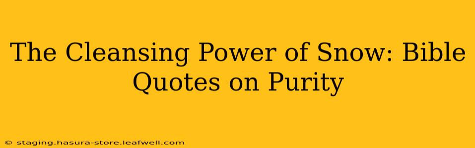 The Cleansing Power of Snow: Bible Quotes on Purity