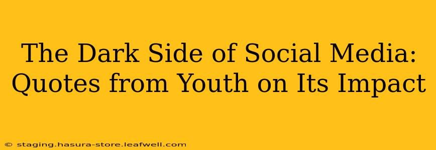 The Dark Side of Social Media: Quotes from Youth on Its Impact