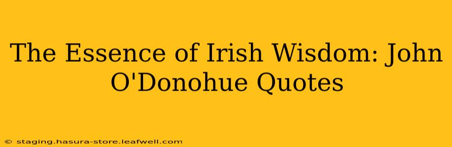 The Essence of Irish Wisdom: John O'Donohue Quotes