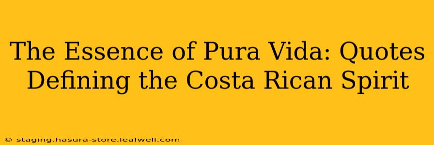 The Essence of Pura Vida: Quotes Defining the Costa Rican Spirit