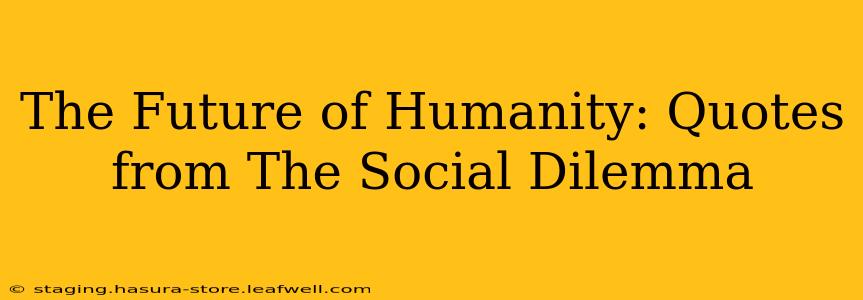 The Future of Humanity: Quotes from The Social Dilemma