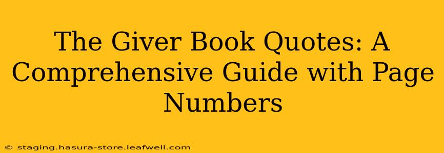 The Giver Book Quotes: A Comprehensive Guide with Page Numbers