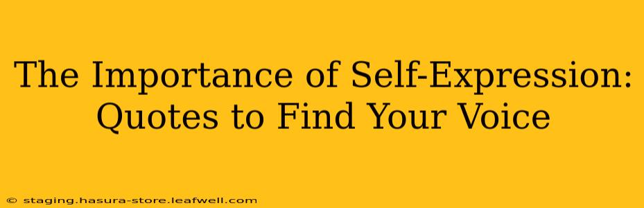 The Importance of Self-Expression: Quotes to Find Your Voice