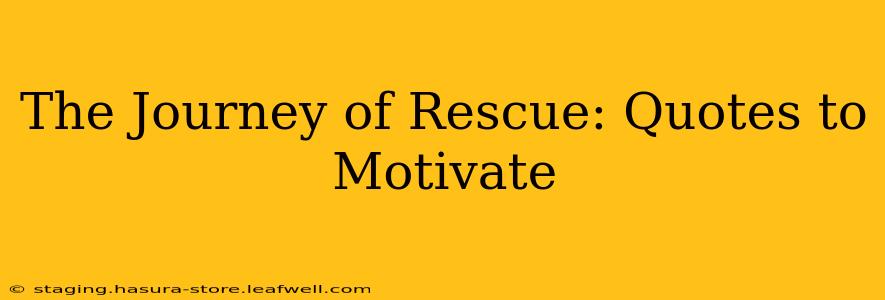 The Journey of Rescue: Quotes to Motivate