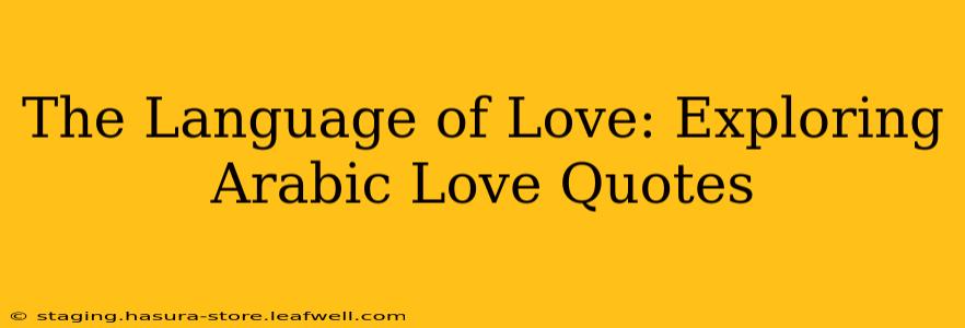 The Language of Love: Exploring Arabic Love Quotes