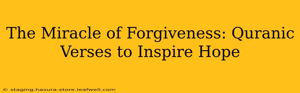 The Miracle of Forgiveness: Quranic Verses to Inspire Hope