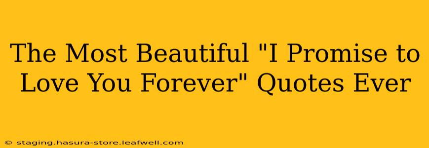 The Most Beautiful "I Promise to Love You Forever" Quotes Ever