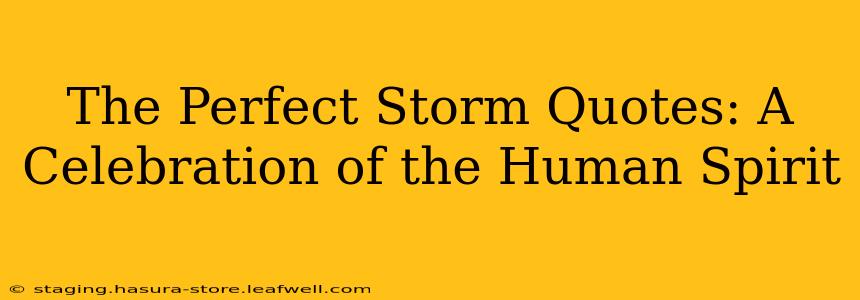 The Perfect Storm Quotes: A Celebration of the Human Spirit