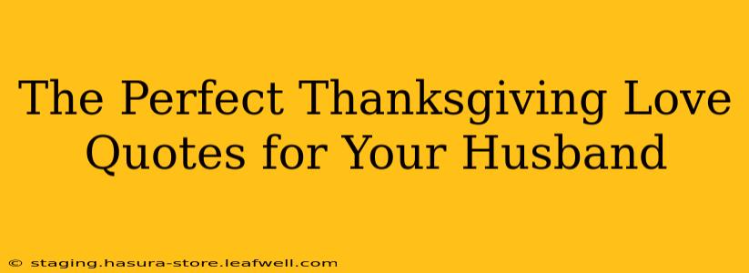 The Perfect Thanksgiving Love Quotes for Your Husband
