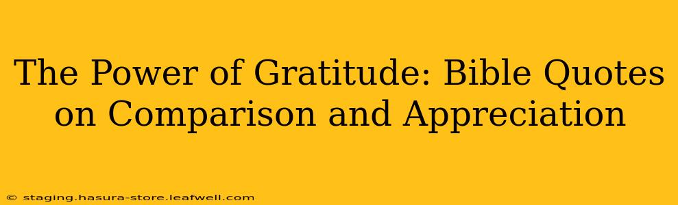 The Power of Gratitude: Bible Quotes on Comparison and Appreciation