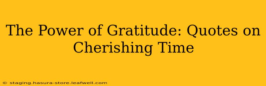 The Power of Gratitude: Quotes on Cherishing Time