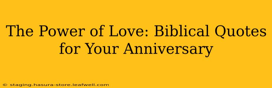 The Power of Love: Biblical Quotes for Your Anniversary
