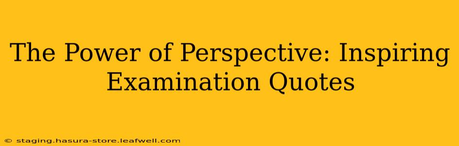 The Power of Perspective: Inspiring Examination Quotes