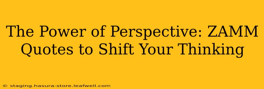 The Power of Perspective: ZAMM Quotes to Shift Your Thinking