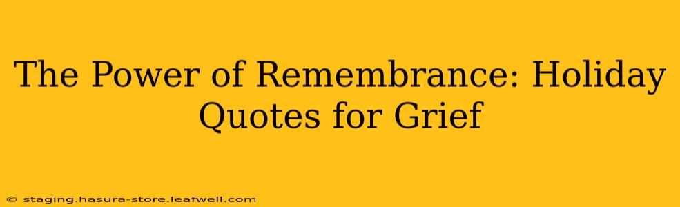 The Power of Remembrance: Holiday Quotes for Grief