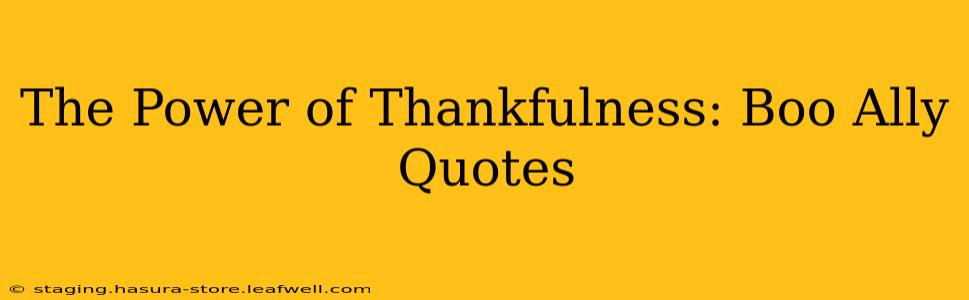 The Power of Thankfulness: Boo Ally Quotes