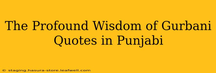 The Profound Wisdom of Gurbani Quotes in Punjabi