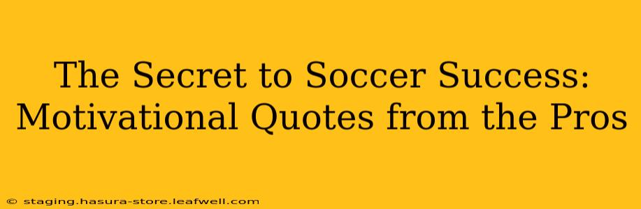 The Secret to Soccer Success: Motivational Quotes from the Pros