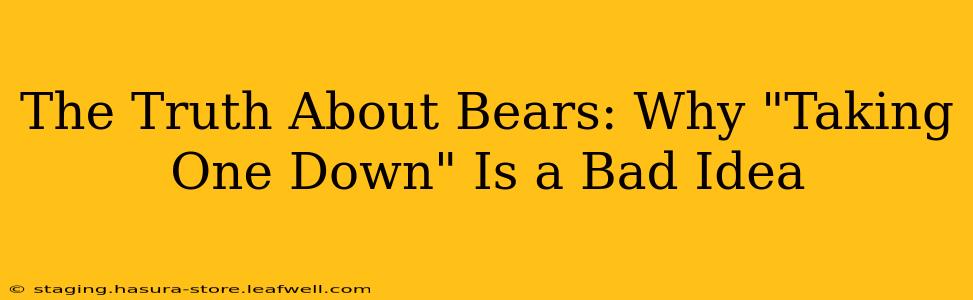 The Truth About Bears: Why "Taking One Down" Is a Bad Idea
