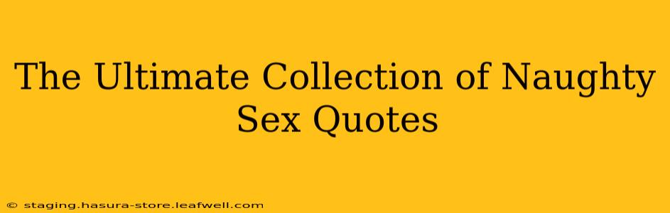 The Ultimate Collection of Naughty Sex Quotes The Ultimate Collection of Naughty Sex Quotes