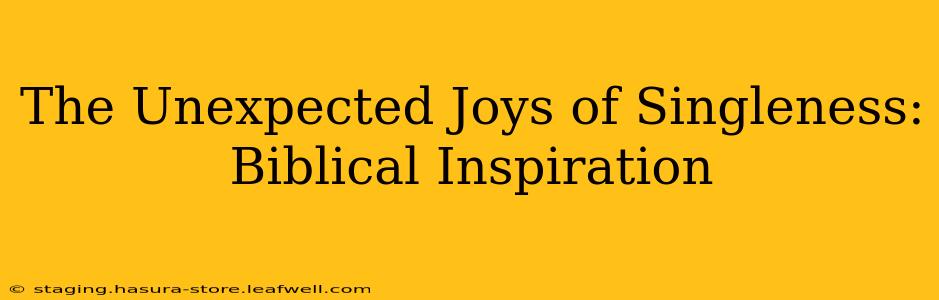 The Unexpected Joys of Singleness: Biblical Inspiration