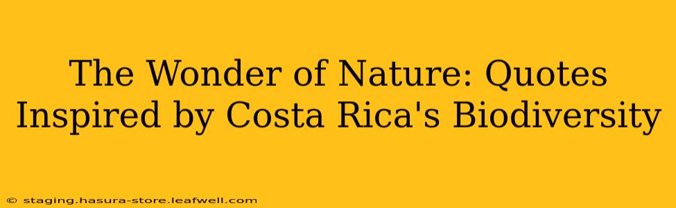 The Wonder of Nature: Quotes Inspired by Costa Rica's Biodiversity