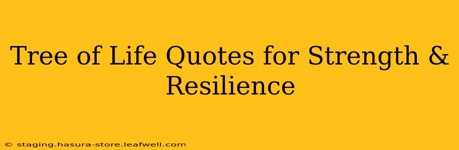 Tree of Life Quotes for Strength & Resilience