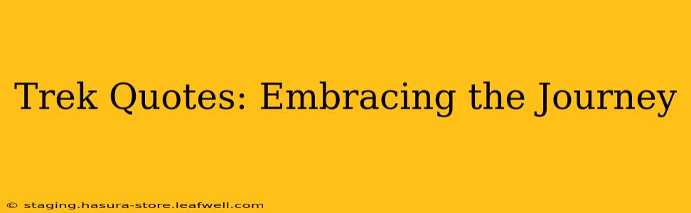 Trek Quotes: Embracing the Journey