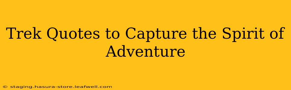 Trek Quotes to Capture the Spirit of Adventure