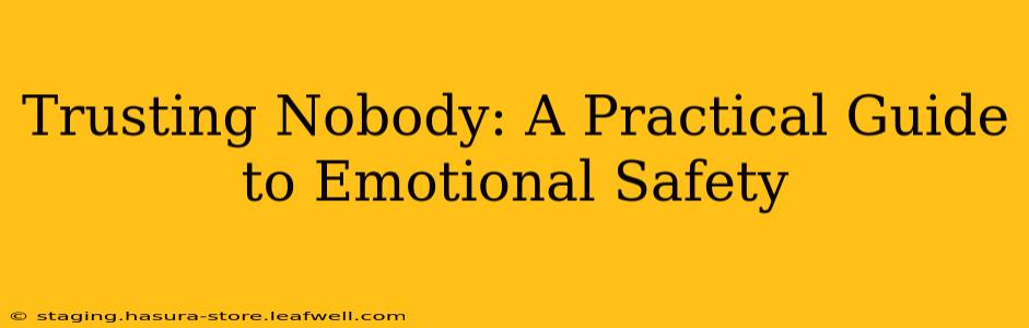 Trusting Nobody: A Practical Guide to Emotional Safety