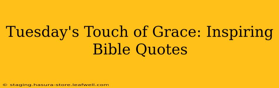 Tuesday's Touch of Grace: Inspiring Bible Quotes