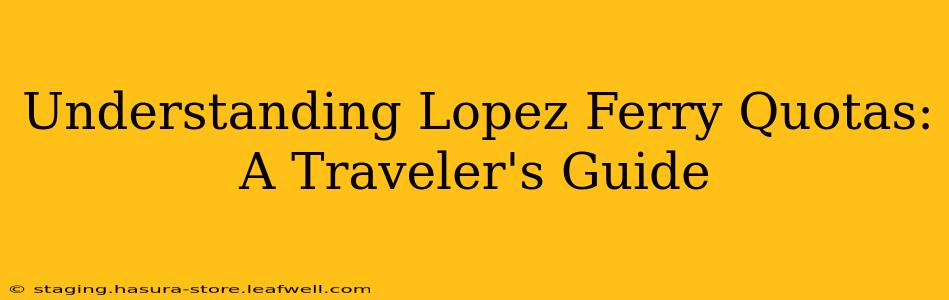 Understanding Lopez Ferry Quotas: A Traveler's Guide