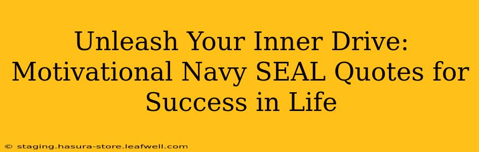 Unleash Your Inner Drive: Motivational Navy SEAL Quotes for Success in Life