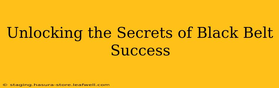 Unlocking the Secrets of Black Belt Success