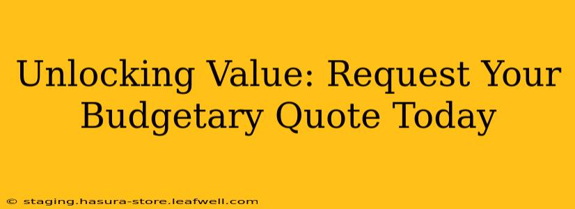 Unlocking Value: Request Your Budgetary Quote Today