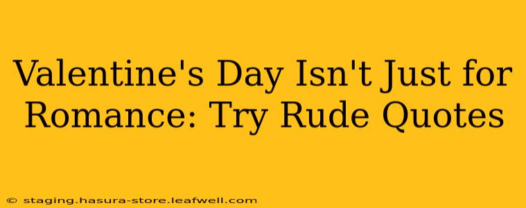 Valentine's Day Isn't Just for Romance: Try Rude Quotes