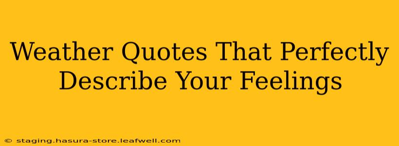 Weather Quotes That Perfectly Describe Your Feelings
