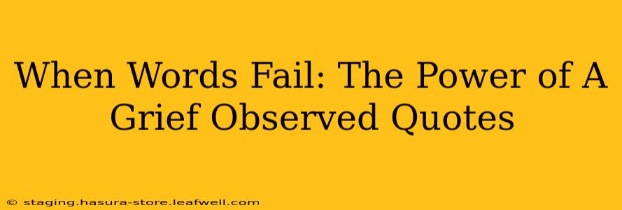 When Words Fail: The Power of A Grief Observed Quotes