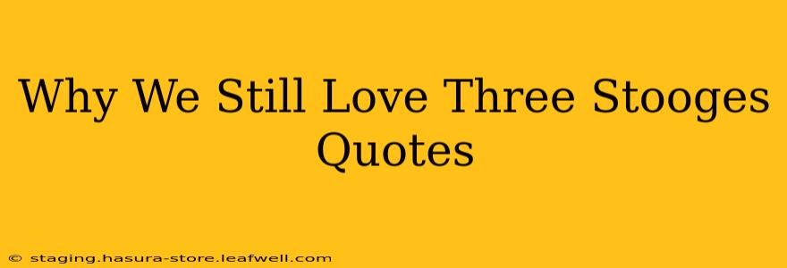 Why We Still Love Three Stooges Quotes