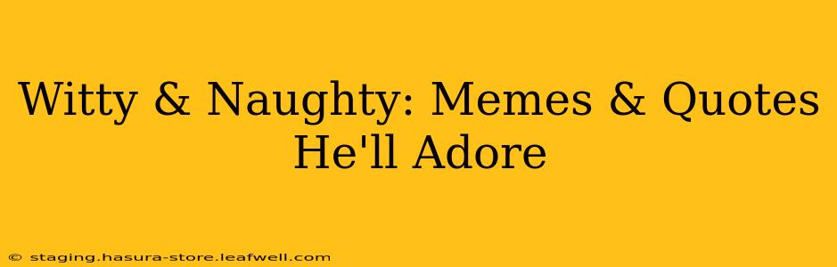 Witty & Naughty: Memes & Quotes He'll Adore