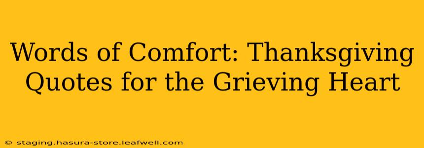 Words of Comfort: Thanksgiving Quotes for the Grieving Heart